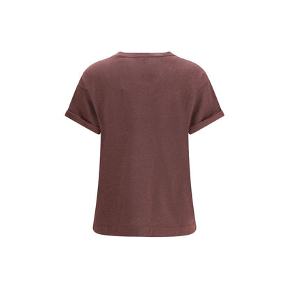 Brunello Cucinelli Bordeaux Nylon T-Shirt