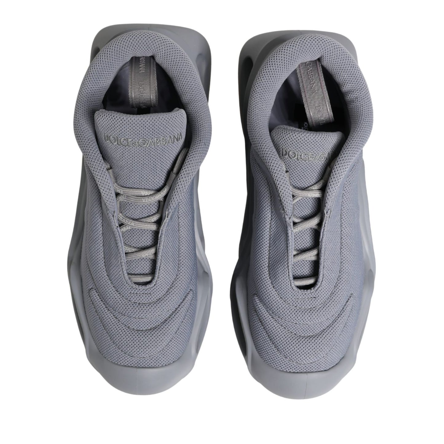 Dolce & Gabbana Gray Slip On Wave Low Top Sneakers
