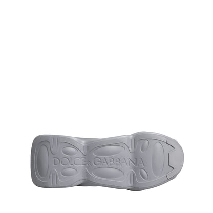 Dolce & Gabbana Gray Slip On Wave Low Top Sneakers