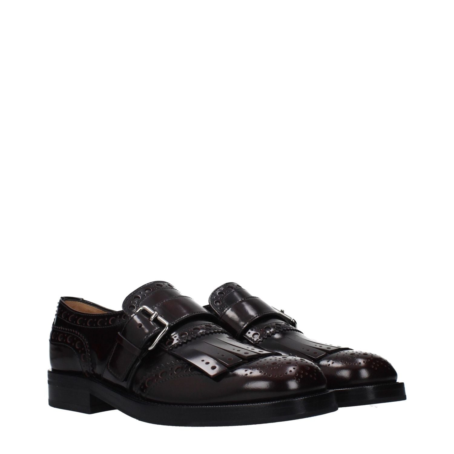 Church's Red Leather Slip-On Loafers