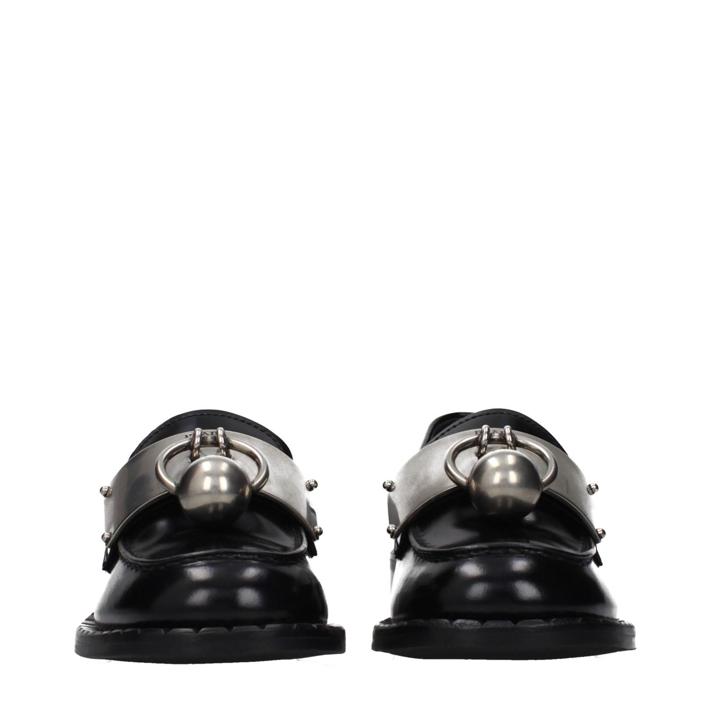 Prada Black Leather Slip-On Loafers