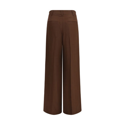Brunello Cucinelli Brown Viscose Casual Pants
