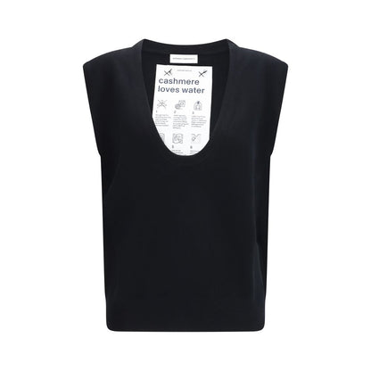 Extreme Cashmere Black Elastane Sleeveles Sweater