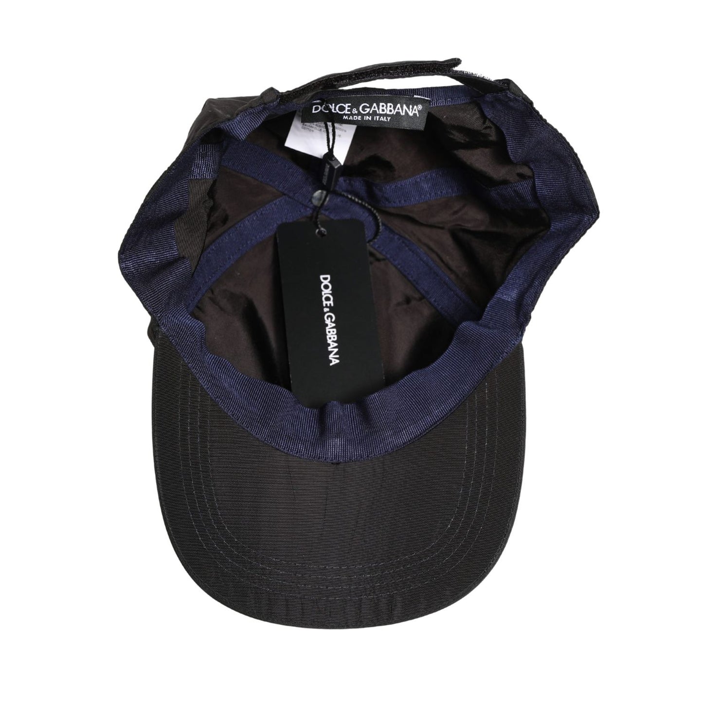 Dolce & Gabbana Men Black Cotton 6 Panels Baseball Cap Hat