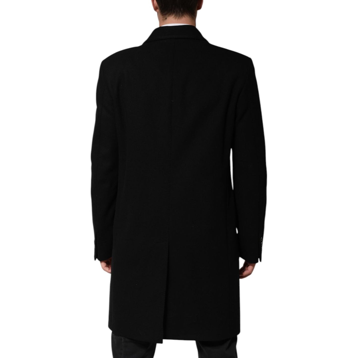 Dolce & Gabbana Black Heraldic Patch Single Breasted Blazer Jacket