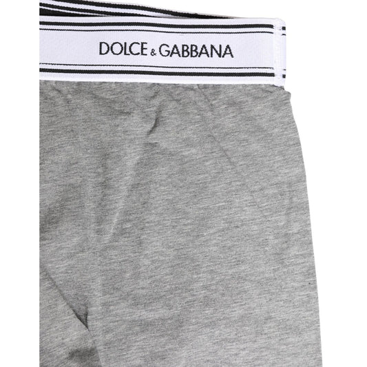 Dolce & Gabbana Gray Logo Waistband Cotton Men Boxer Underwear