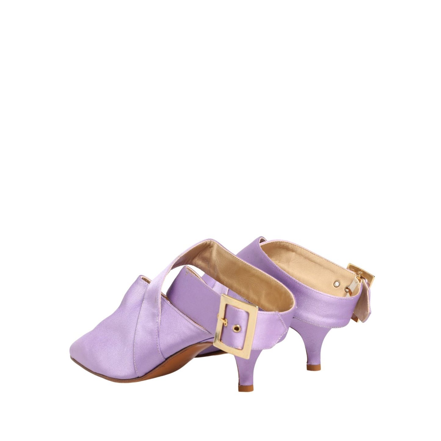 Dolce & Gabbana Purple Satin Sandals Shoes