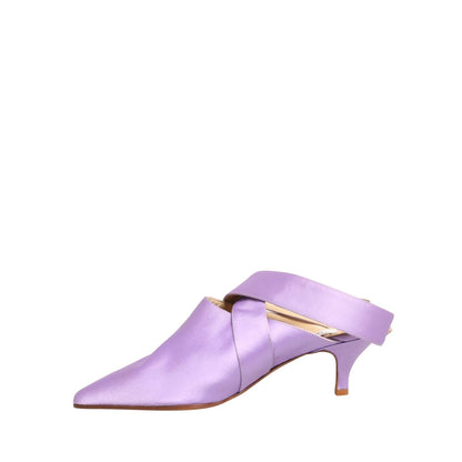 Dolce & Gabbana Purple Satin Sandals Shoes