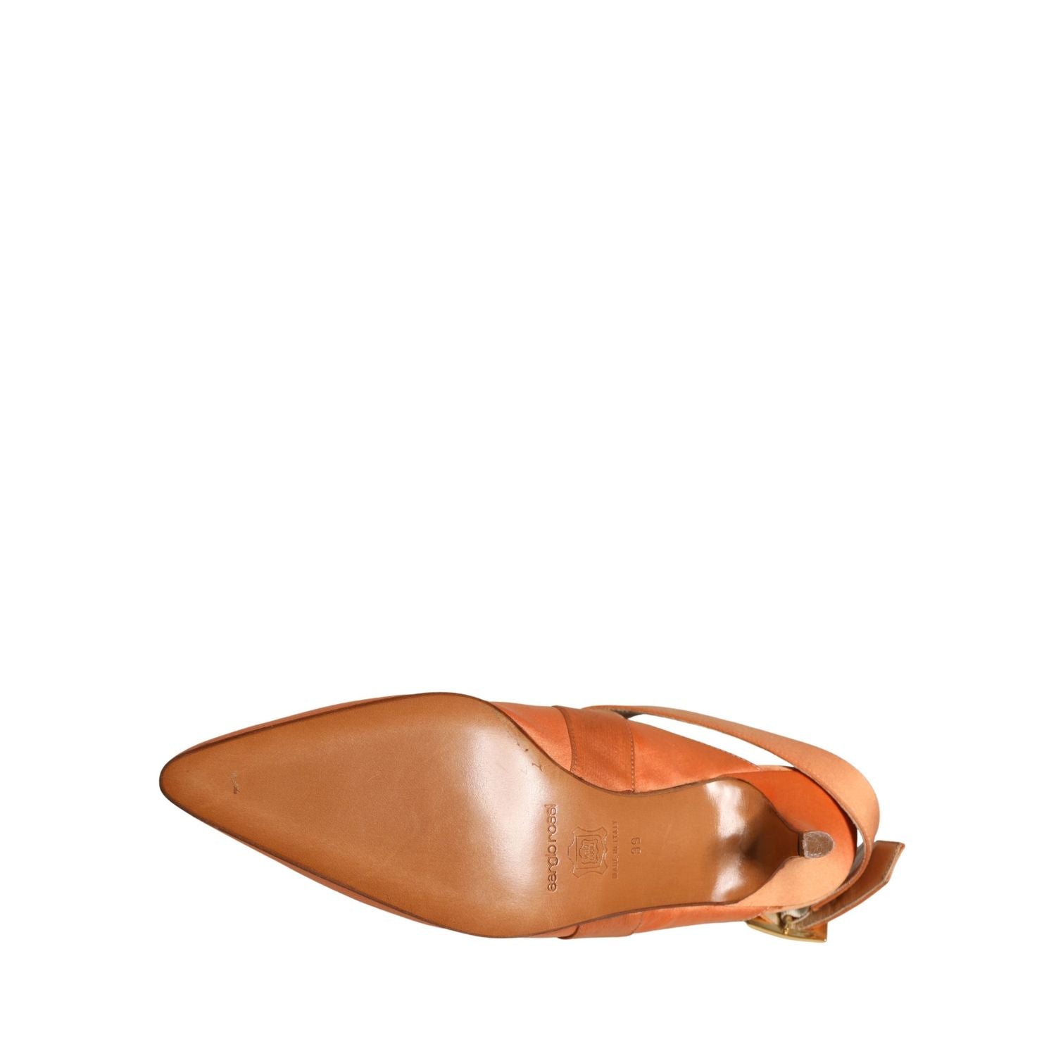 Dolce & Gabbana Orange Satin Sandals Shoes