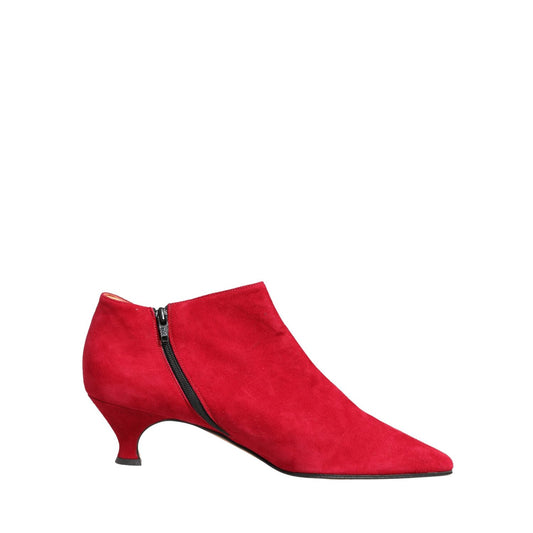 Dolce & Gabbana Red Suede Ankle Boots Shoes