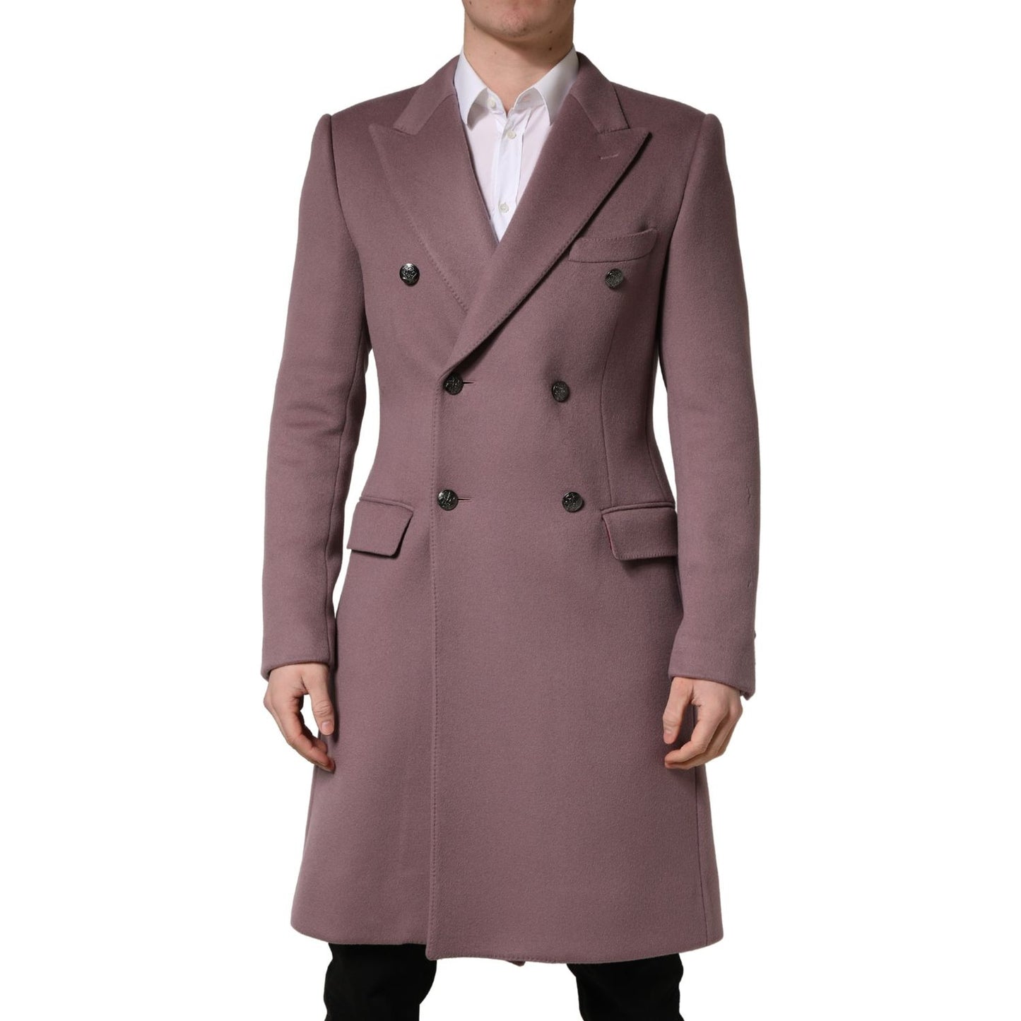 Dolce & Gabbana Brown Double Breasted Men Trench Coat Jacket