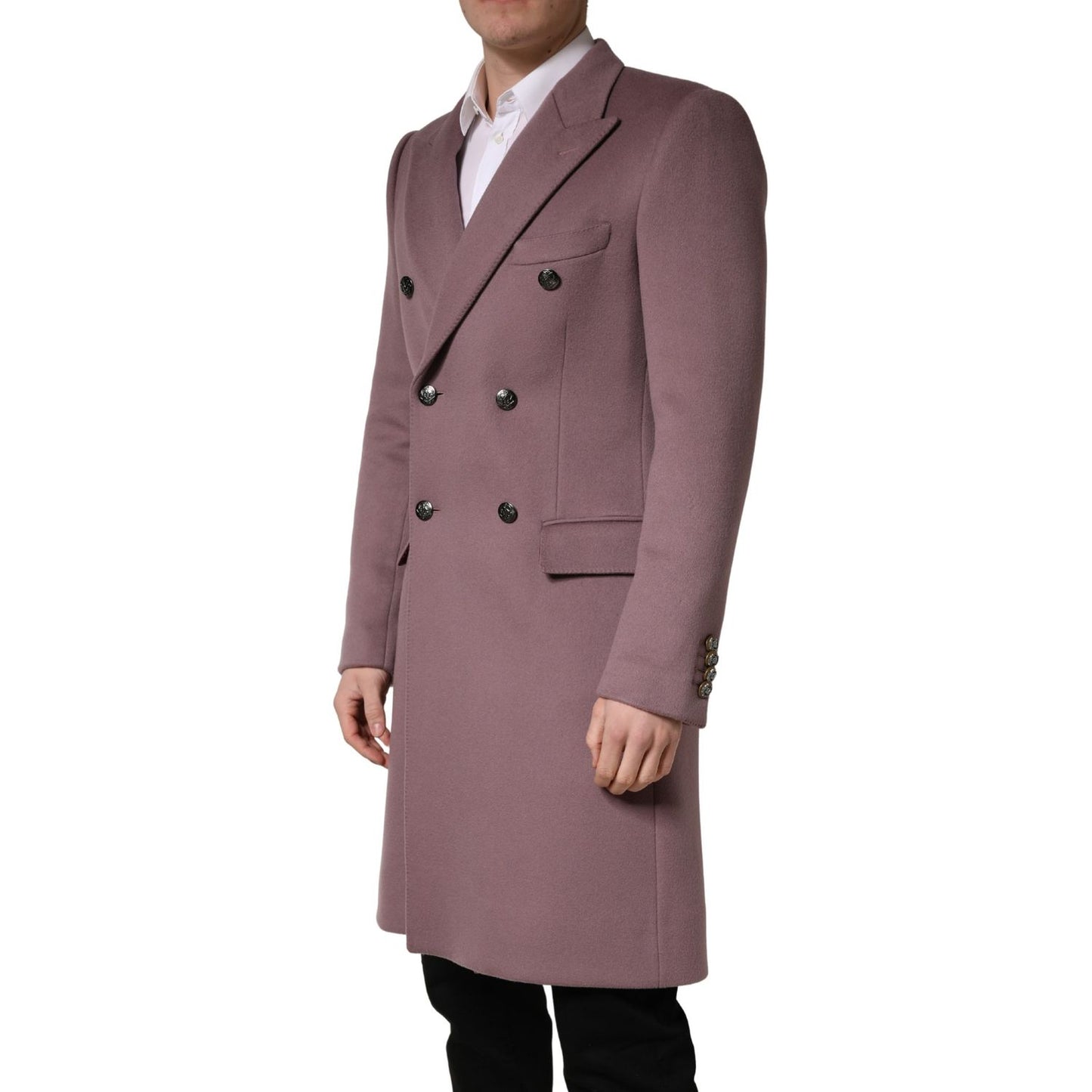 Dolce & Gabbana Brown Double Breasted Men Trench Coat Jacket