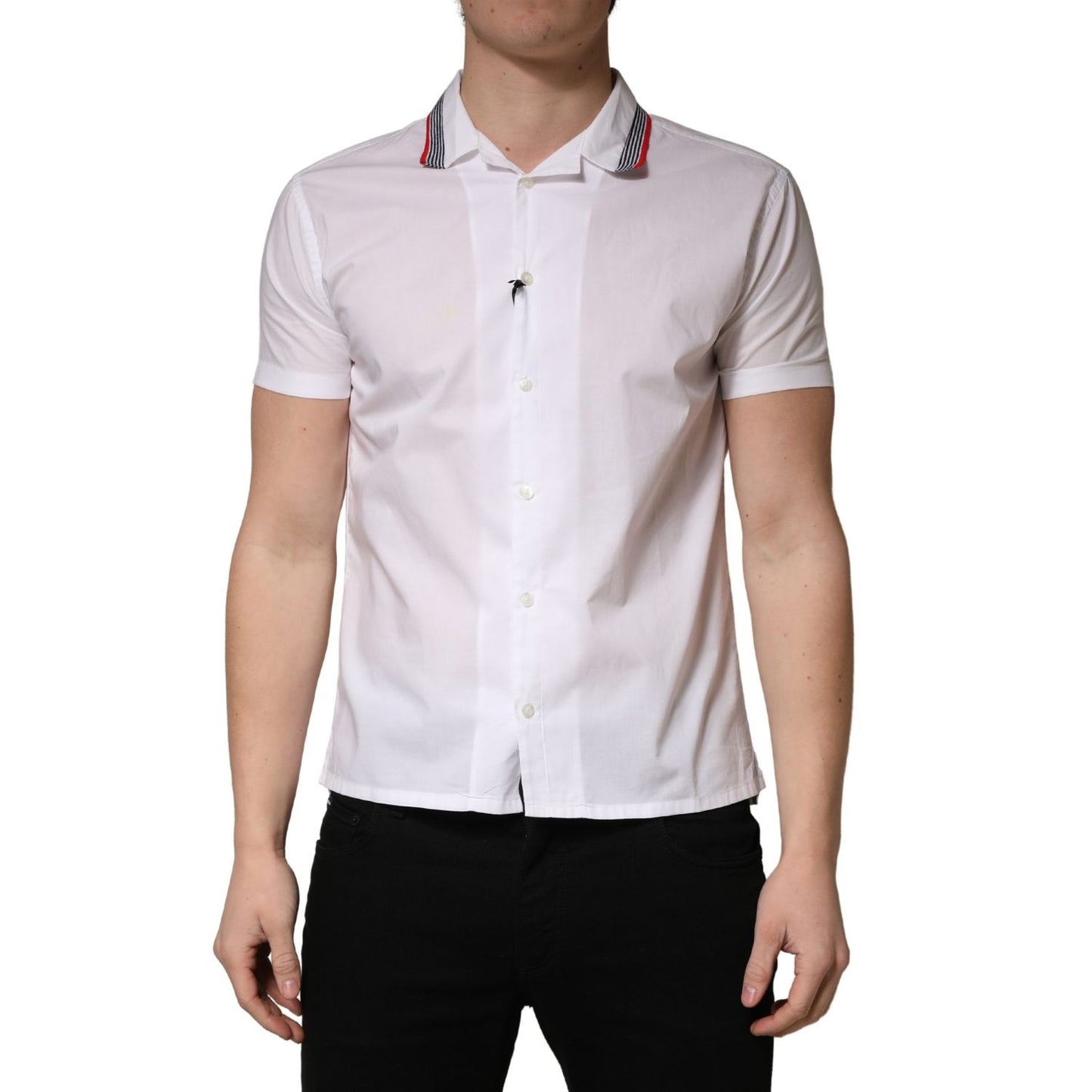 Daniele Alessandrini White Short Sleeves Button Down Shirt
