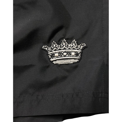 Dolce & Gabbana Black Polyester Drawstring Men Shorts Swimwear