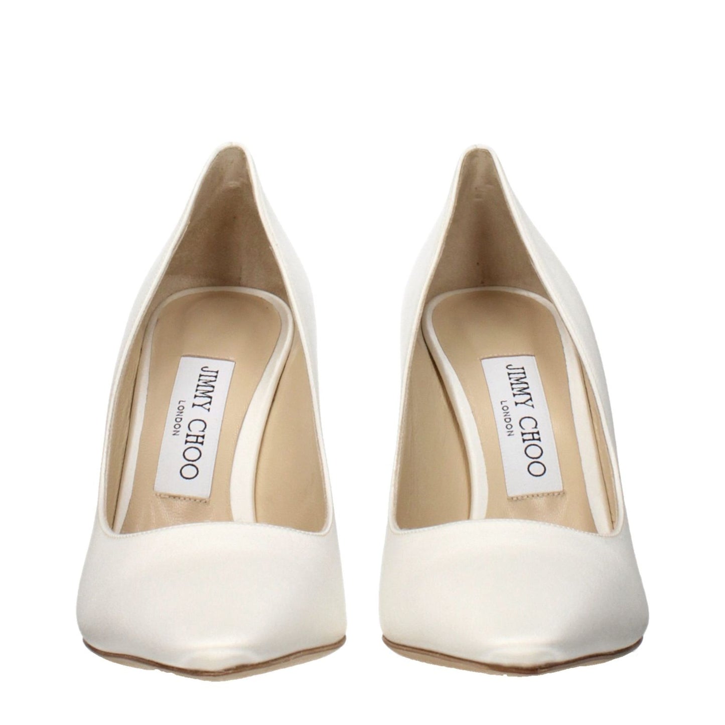 Jimmy Choo Beige Satin Platform Pumps