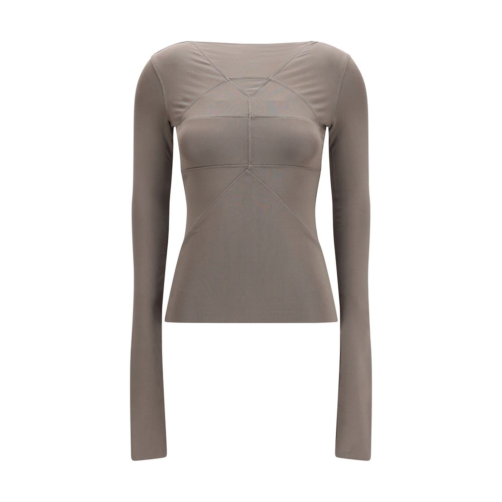 Rick Owens Gray Viscose Shirt