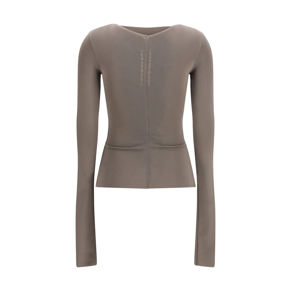 Rick Owens Gray Viscose Shirt