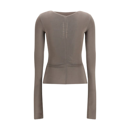Rick Owens Gray Viscose Shirt