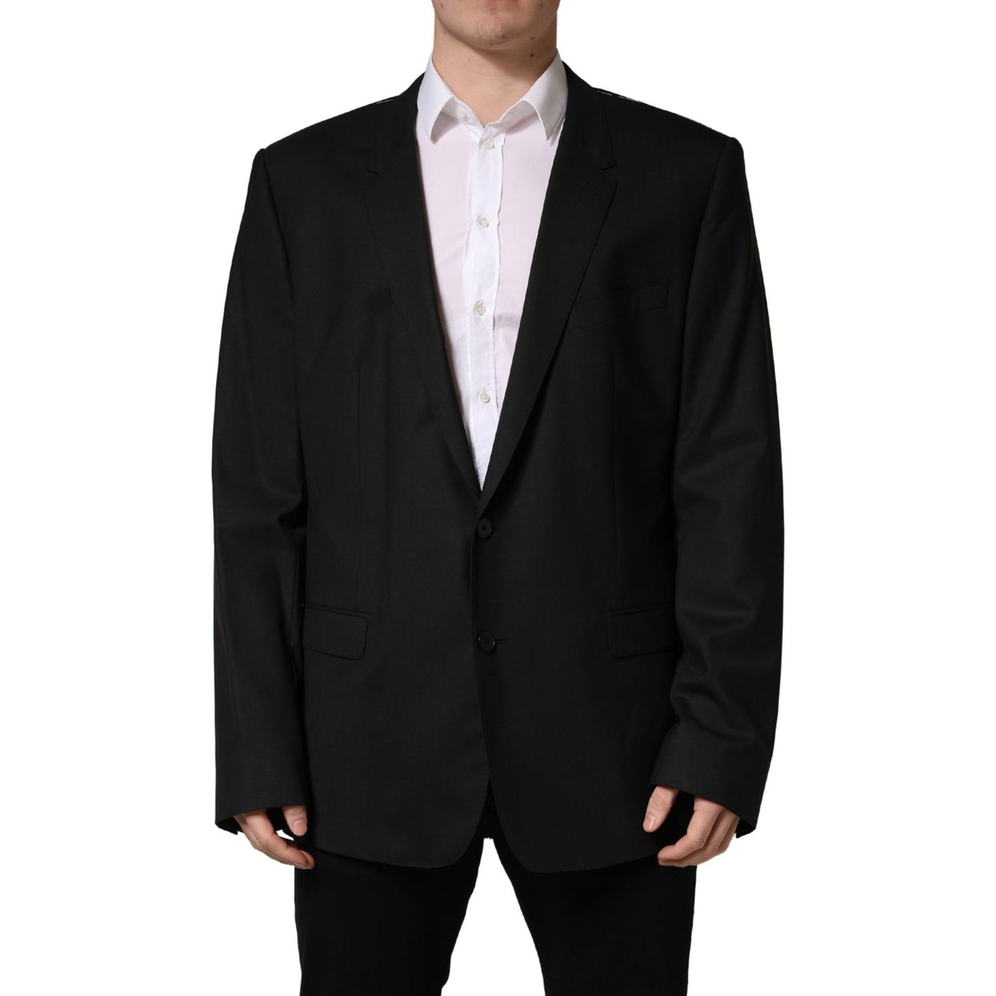 Dolce & Gabbana Black Single Breasted 2 Button Suit Jacket