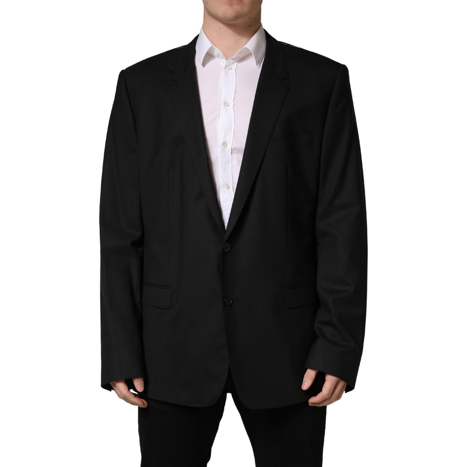 Dolce & Gabbana Black Single Breasted 2 Button Suit Jacket