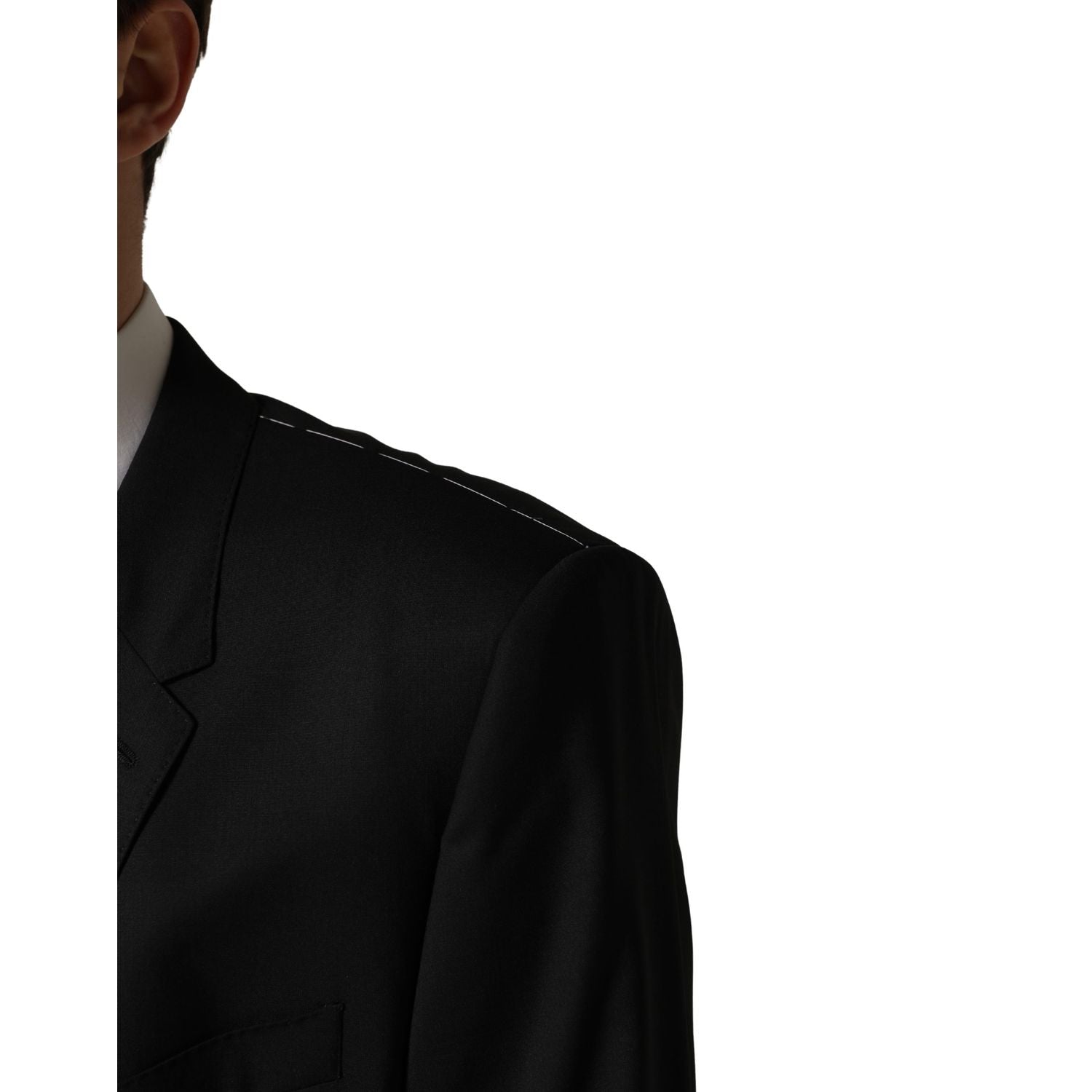 Dolce & Gabbana Black Single Breasted 2 Button Suit Jacket
