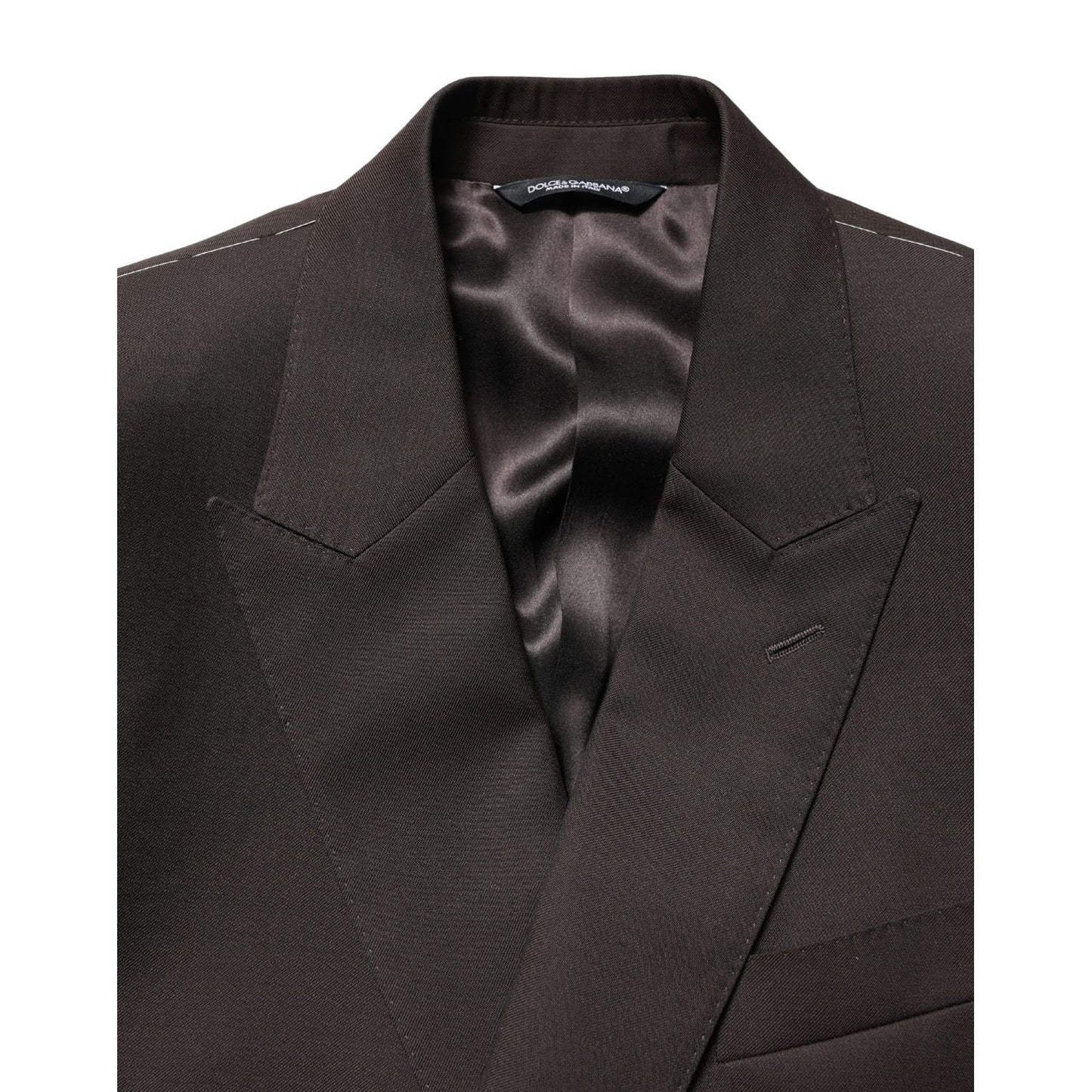 Dolce & Gabbana Dark Violet Wool Double Breasted Suit Jacket