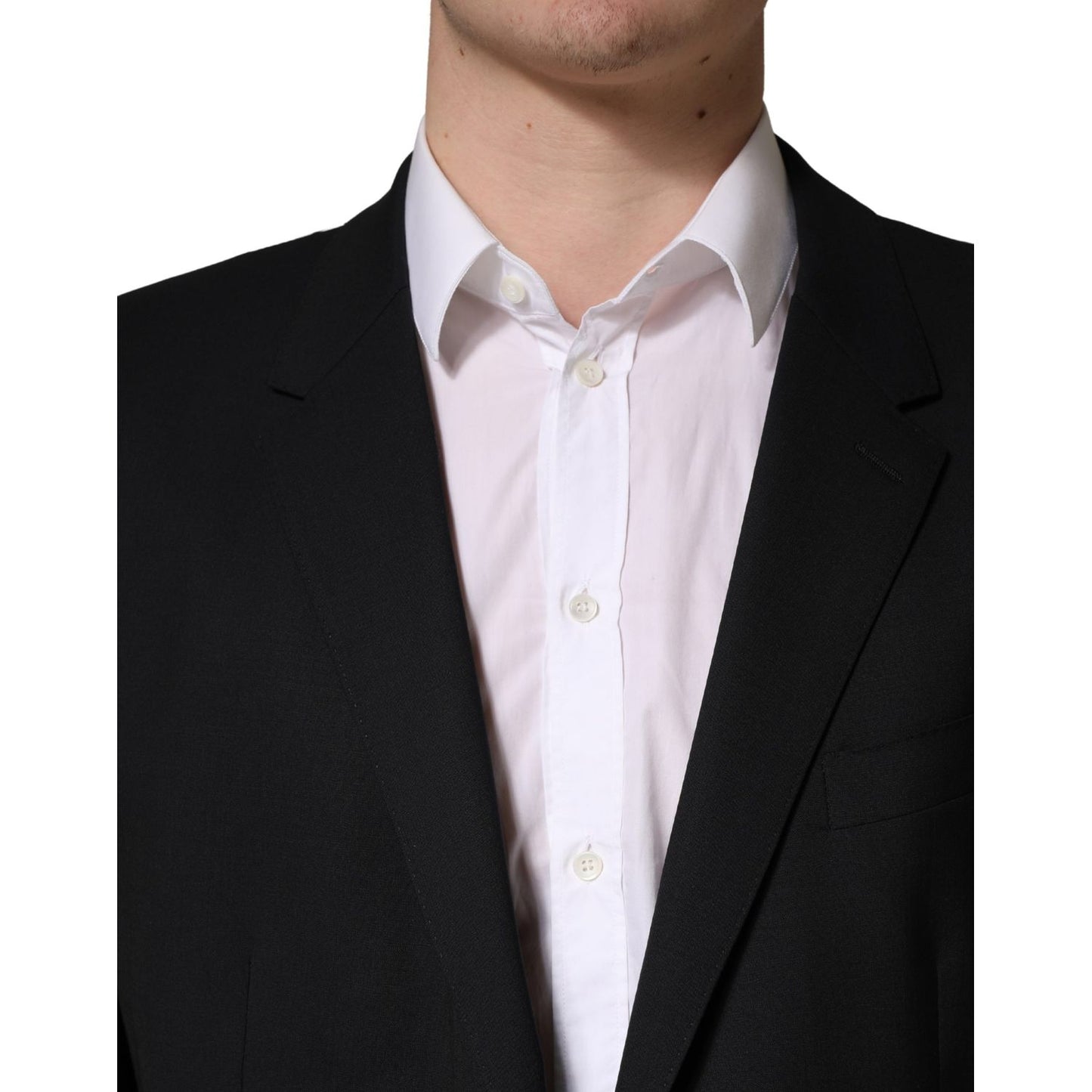 Dolce & Gabbana Blue Single Breasted 2 Button Suit Jacket