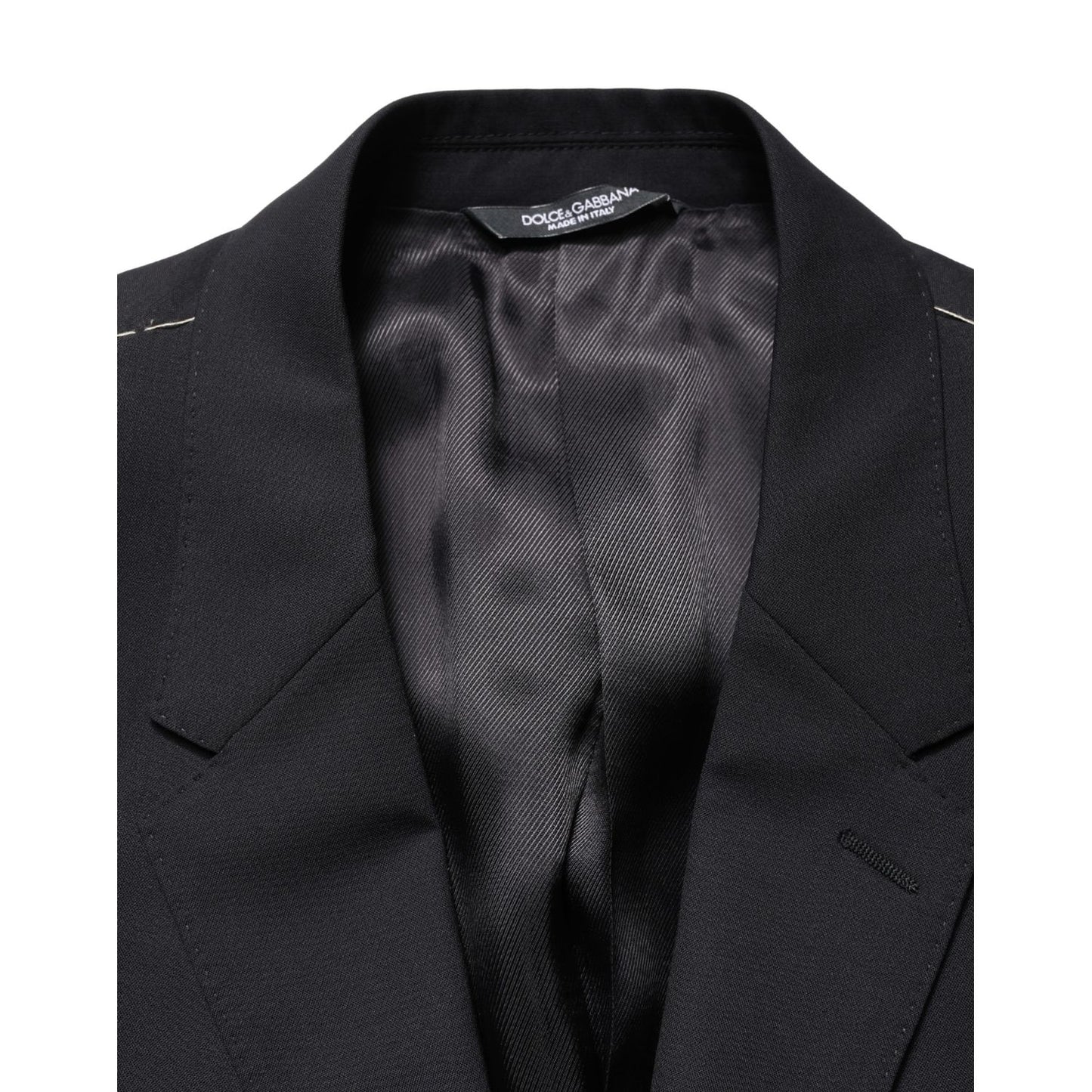Dolce & Gabbana Blue Single Breasted 2 Button Suit Jacket