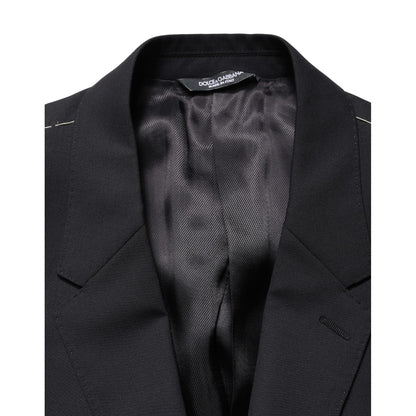 Dolce & Gabbana Blue Single Breasted 2 Button Suit Jacket