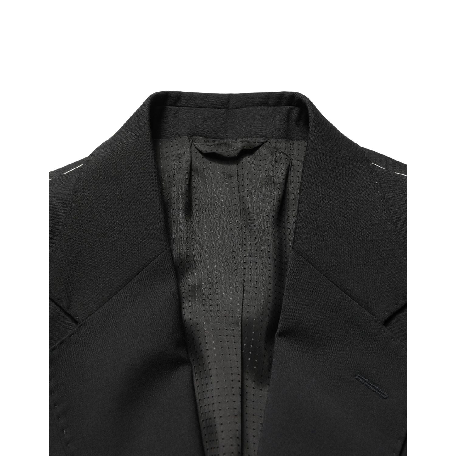 Dolce & Gabbana Black Polyester 2 Buttons Men Suit Jacket