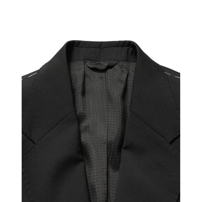 Dolce & Gabbana Black Polyester 2 Buttons Men Suit Jacket