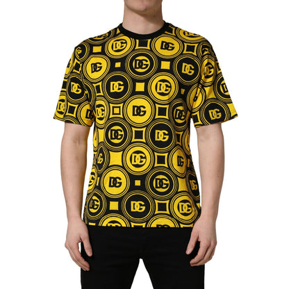 Invicta Yellow Black Logo Geometric Pattern T-shirt