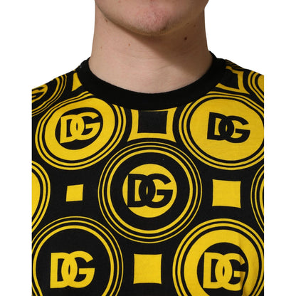 Invicta Yellow Black Logo Geometric Pattern T-shirt
