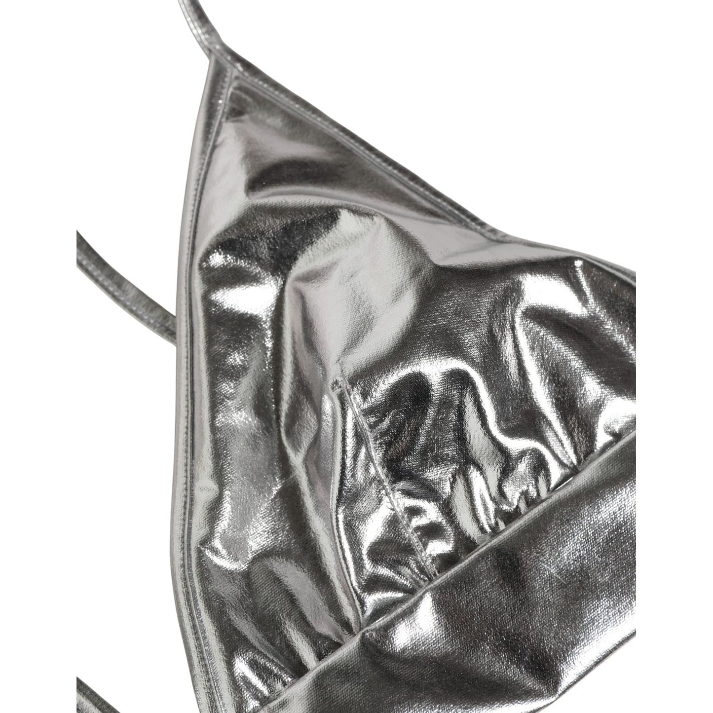 Dolce & Gabbana Metallic Silver Sleeveless Bustier Cropped Top