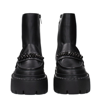 Jimmy Choo Black Leather Ankle Boots