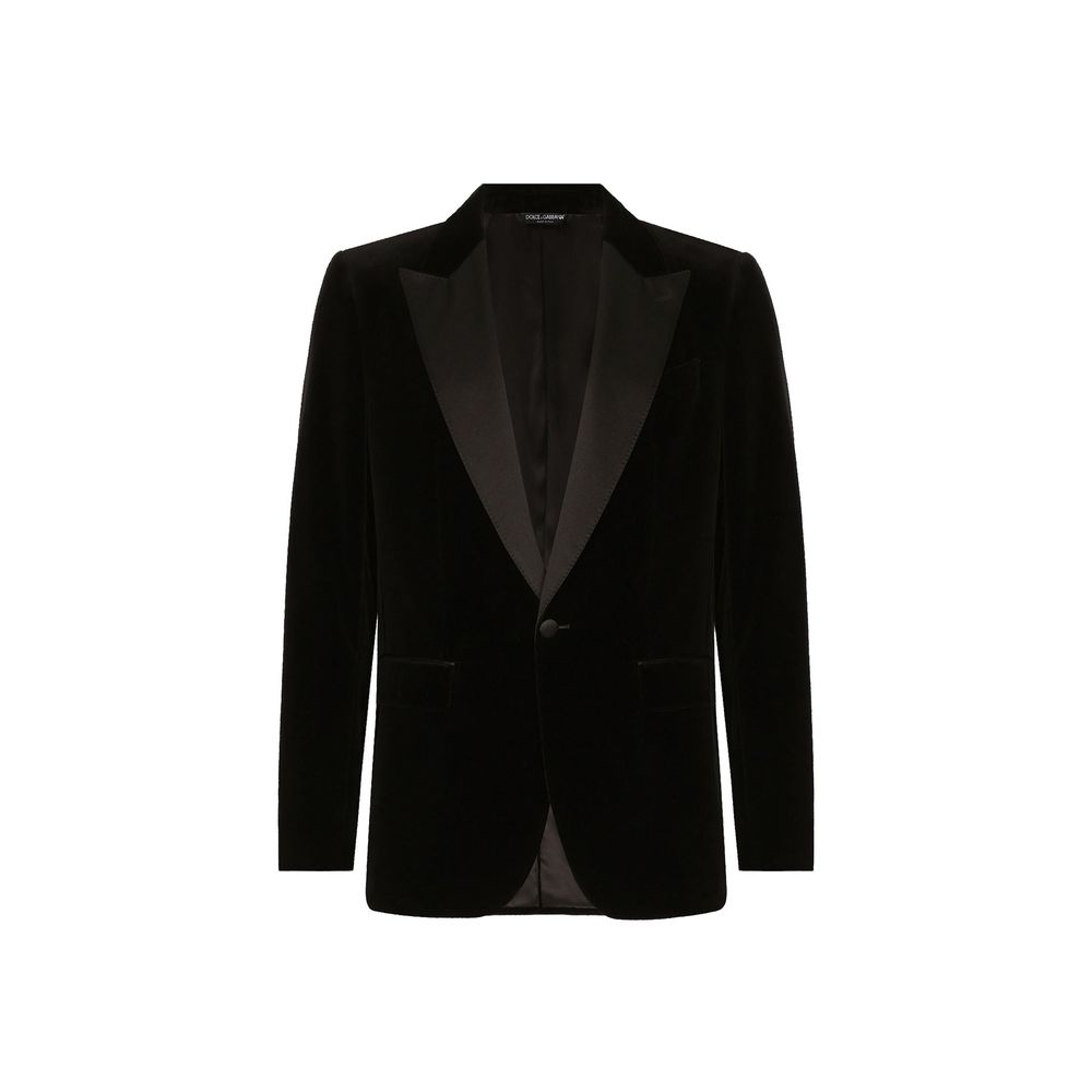 Dolce & Gabbana Black Cotton Blazer