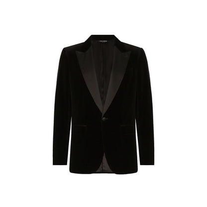 Dolce & Gabbana Black Cotton Blazer