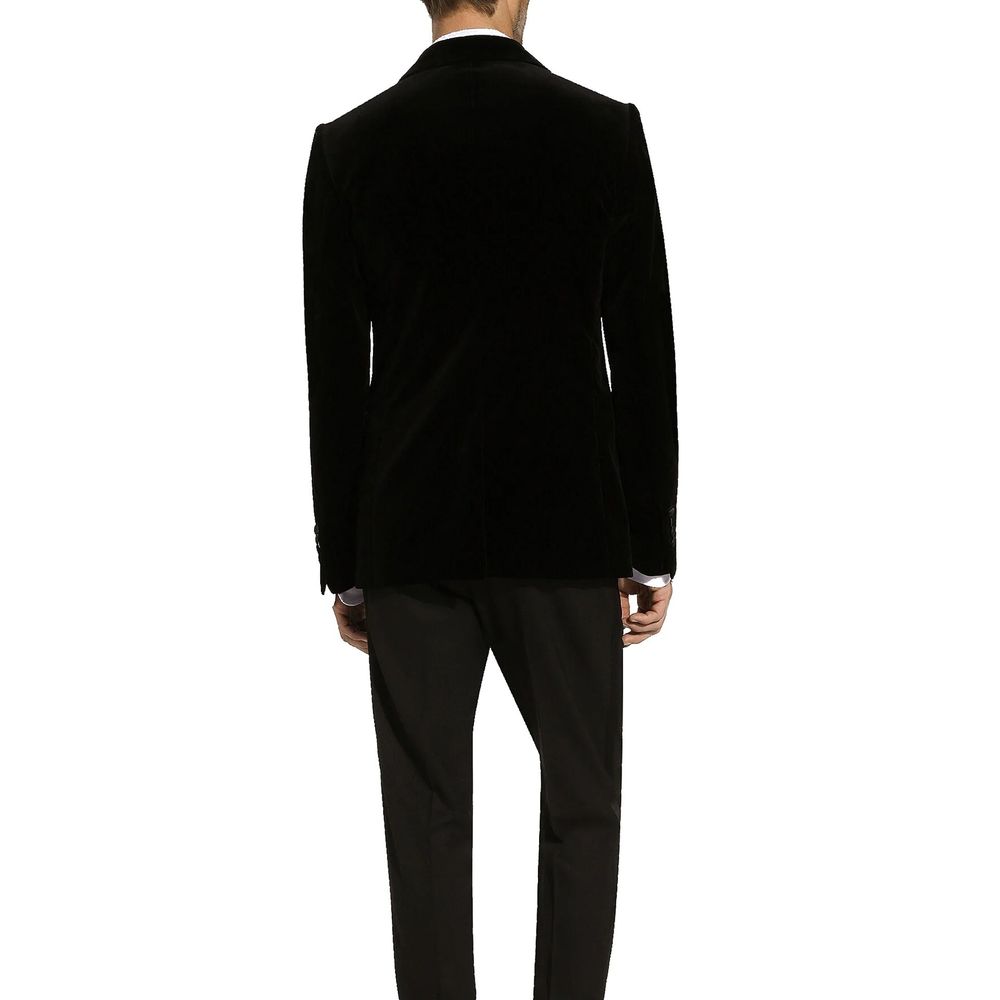 Dolce & Gabbana Black Cotton Blazer