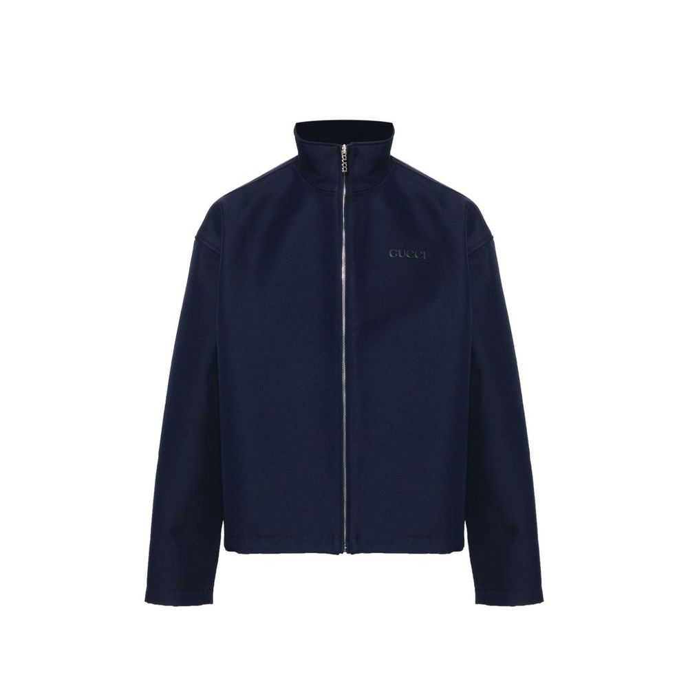 Gucci Blue Marabou Full-Length Jacket