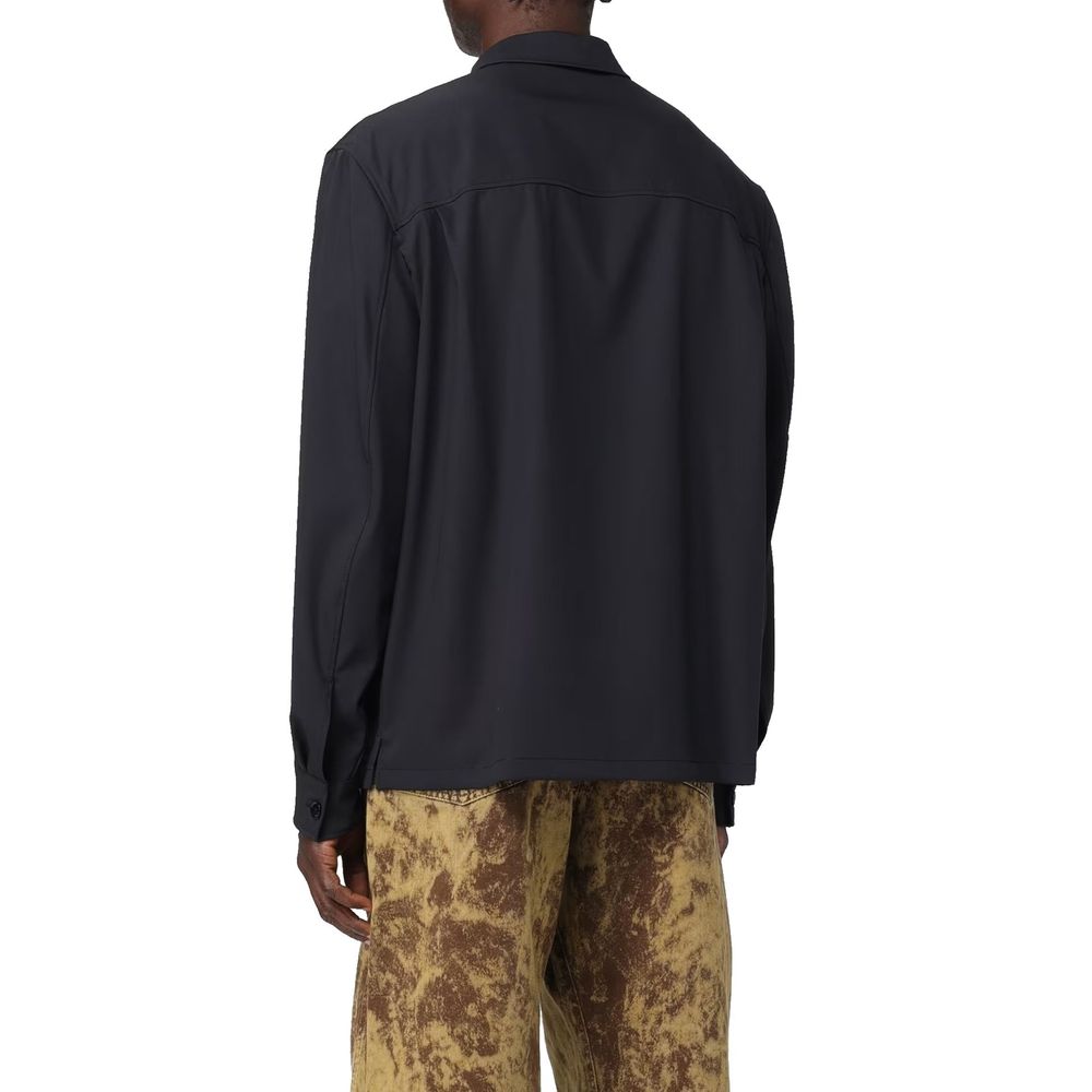 Lemaire Black Virgin Wool Full-Length Jacket