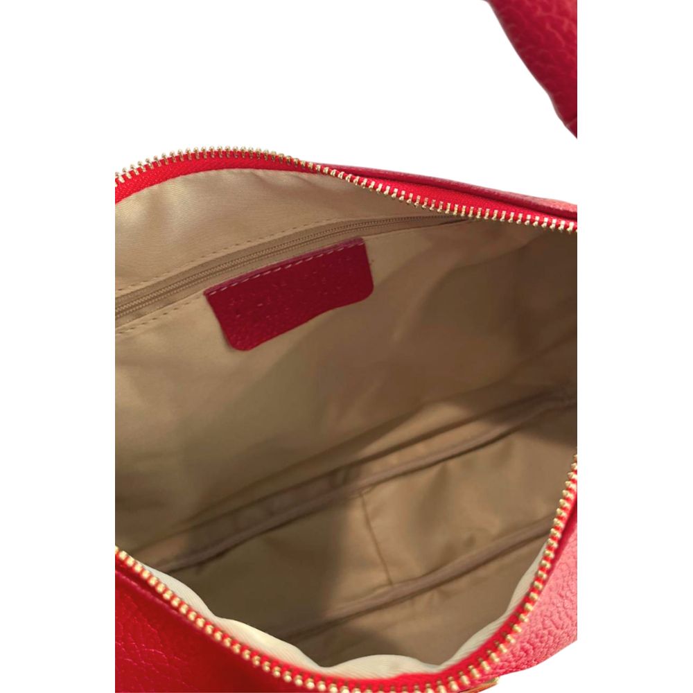 Baldinini Trend Red Leather Women Shoulder Bag