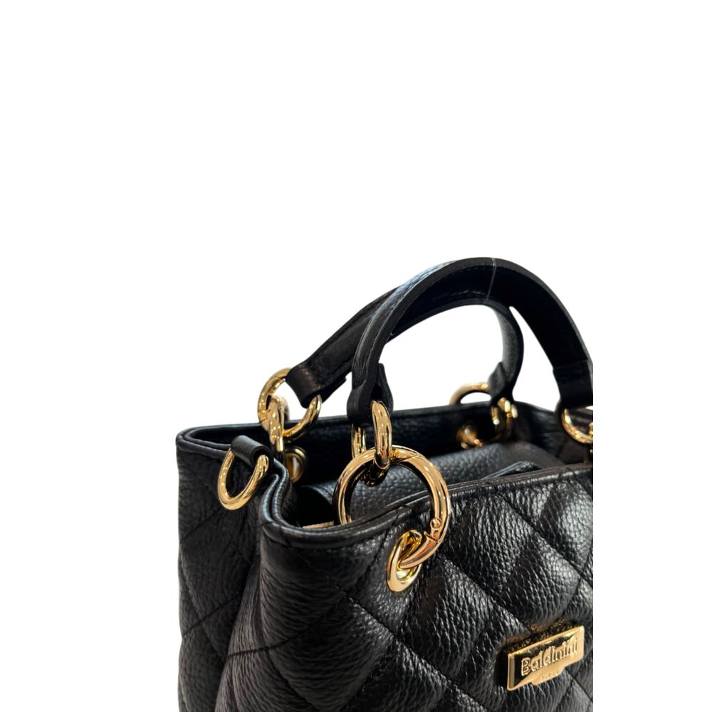 Baldinini Trend Black Leather Women Handbag