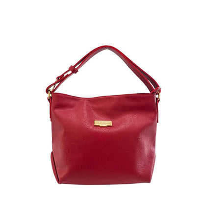 Baldinini Trend Red Leather Women Shoulder Bag