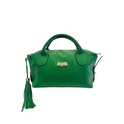 Baldinini Trend Green Leather Women Handbag