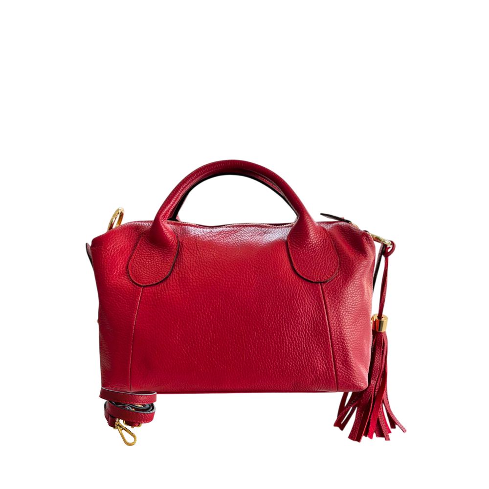 Baldinini Trend Red Leather Women Handbag