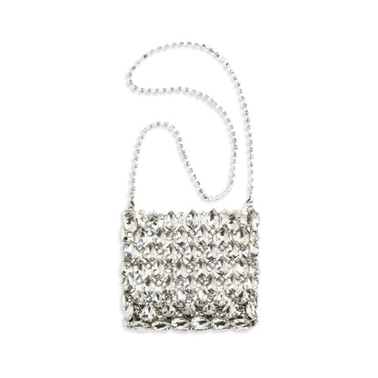 Self-Portrait Silver Polyester Shoulder Bag