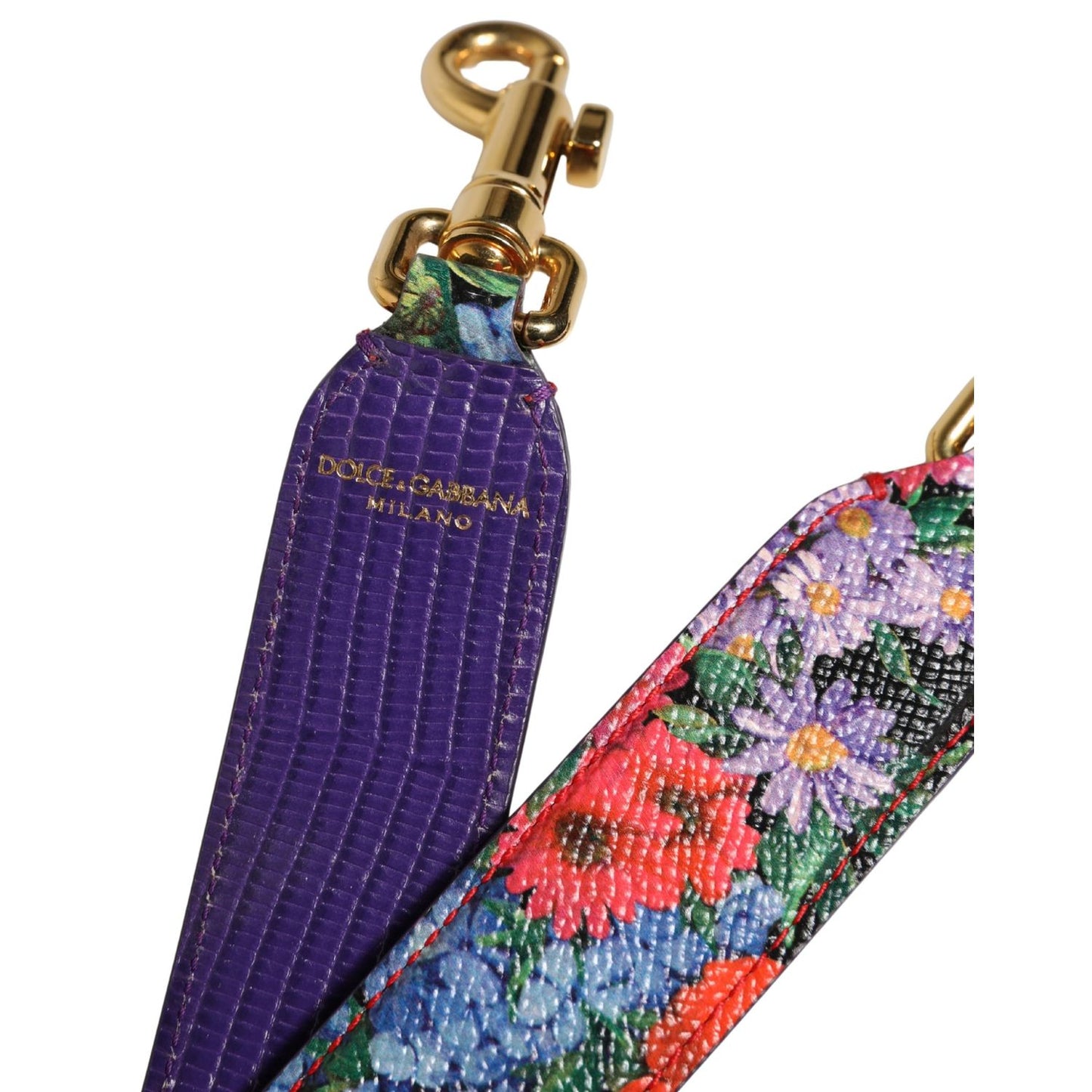 Dolce & Gabbana Multicolor Floral Leather Bag Accessory Shoulder Strap