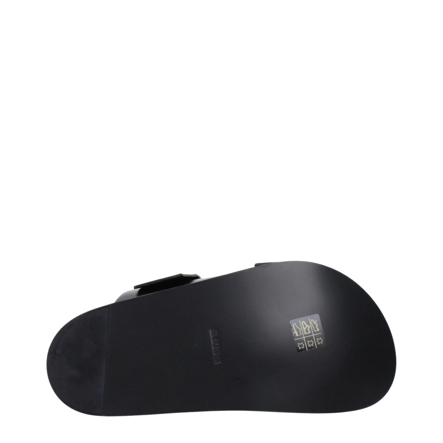 Jil Sander Black Leather Slippers