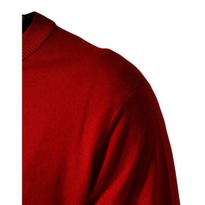 Dolce & Gabbana Red Eye Print Crew Neck Pullover Sweater