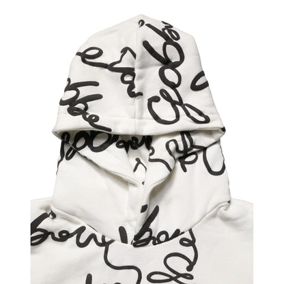 Dolce & Gabbana White Script Logo Print Cotton Sweatshirt Sweater